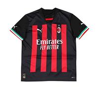 PUMA Mac Tools ACM Season 2022/23 Official Home T-Shirt Boy's, Puma Black-Tango Red, 140
