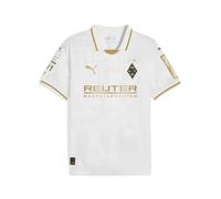 PUMA Maillot 125e anniversaire Borussia Mönchengladbach Enfant et Adolescent, Vêtements, Blanc/Matte Doré, 13-14Y 13-14Y