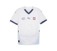 PUMA Maillot Away 2024 Suisse Homme, Sport, Blanc/Icy Bleu, XS XS