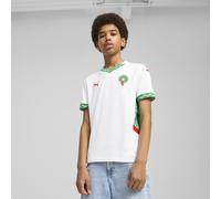 PUMA Maillot Away 2025 Maroc Enfant et Adolescent, Vêtements, Blanc/Fast Vert/Rouge, 11-12Y 11-12Y