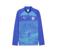 PUMA Maillot d’échauffement 1/4 zip Olympique de Marseille Homme, Accessoires, Bleu, XS XS