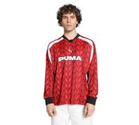 PUMA Maillot de Football à Manches Longues Unisexe S Intense Red AOP