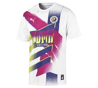 PUMA Maillot de Football New Levels rétro à Manches Courtes - Blanc/Rose - Taille M