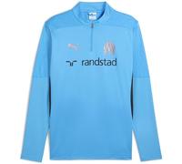 PUMA Maillot d'entraînement zippé pour homme Olympique de Marseille, Bleu/cuivre, L