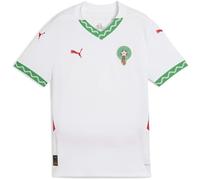 PUMA Maillot extérieur Maroc pour enfants 2025 Juniors, blanc/vert, 11-12 ans