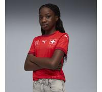 PUMA Maillot Home 2025 Équipe Féminine Suisse Enfant et Adolescent, Vêtements, Rouge/Dark Crimson, 9-10Y 9-10Y