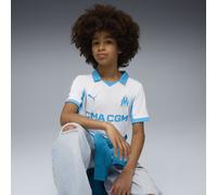 PUMA Maillot Home 25/26 Olympique de Marseille Enfant et Adolescent, Vêtements, Blanc/Azure, 15-16Y 15-16Y