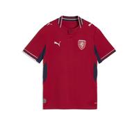 PUMA Maillot Home République Tchèque 2026 Enfant et Adolescent, Accessoires, Rouge, 7-8Y 7-8Y