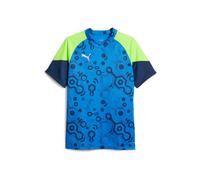 PUMA Maillot 'Individual Cup' bleu / bleu marine / citron vert / blanc, Taille L