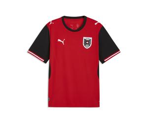 PUMA Maillot 'Österreich 2026' rouge foncé / noir / blanc, Taille XL