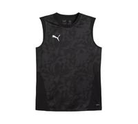 PUMA Maillot 'Team Cup' gris foncé / noir / blanc naturel, Taille S