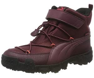 Puma Maka Puretex V Ps, Bas mixte enfant - Rouge (Vineyard Wine Heather-Calypso Coral), 34 EU