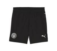 PUMA Manchester City FC Shorts d'entraînement sans Poche pour Enfants 25/26, Noir (Black x Silver), 128