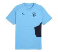 PUMA Manchester City FC T-Shirt Pumatech avec Poche pour Hommes 25/26, Bleu (Deep Navy x Team Light Blue), L