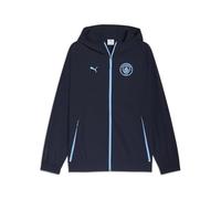 PUMA Manchester City FC Veste d'entraînement Pumatech pour hommes 25/26, Bleu (Deep Navy x Team Light Blue), L