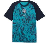 PUMA Maillot d'échauffement Manchester City 2025/26 Pré-match Bleu M Homme