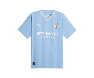 PUMA MCFC 770437-01 Home Authentic Jersey T-Shirt Unisex Team Light Blue-White Taille L