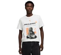 PUMA McLaren F1 T-Shirt Homme Lando Norris avec Graphique Voiture et numéro 4 - Blanc - Taille : M