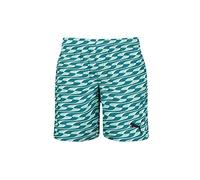 PUMA Medium Length Formstrip Print Short, Teal Minto Combo, 140 Garçon