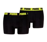 PUMA Men Everyday Boxeur, Black/Yellow, M (Lot de 2) pour des Hommes