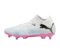 Puma Men Future 7 Match Mxsg Soccer Shoes, Puma White-Puma Black-Poison Pink, 41 EU