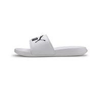 PUMA Men Popcat 20 Slide Sandal, Puma White-Puma Black, 49.5 EU