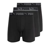 Puma Men's 3 Pack Athletic Fit Boxer Briefs, Castlerock, Small