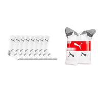 Puma Mens Cool Cell Crew Socks, 8-Pack, Sock Size 10-13, Shoe Size 6-12 (White/Gray)