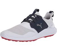 PUMA Men's Ignite Nxt Golf Shoe, Puma White Puma Silver Peacoat, 42 2/3 EU