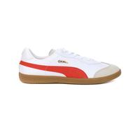 PUMA Men's King 21 IT White/Red Indoor Soccer Sneakers 10669606
