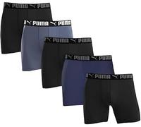 PUMA Men's Microfiber Boxer Brief, 5-Pack - Blue, Gray and Black X-Large