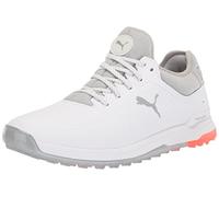 Puma Men's Proadapt Alphacat Golf Shoe, White/High-Rise, 8 Wide