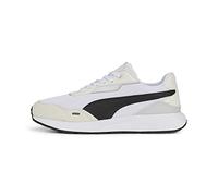 Puma Men's RUNTAMED Plus Sneaker, Puma White-Puma Black-Frosted Ivory, 10.5
