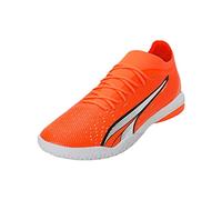 PUMA Men's Sport Shoes ULTRA MATCH IT Soccer Shoes, ULTRA ORANGE-PUMA WHITE-BLUE GLIMMER, 48.5