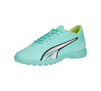 Puma Men's Ultra Play Turf Training Sneaker, Electric Peppermint White-Fast Yellow, 7.5