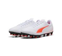 PUMA Men's Vitoria II FG/AG Soccer Shoe, Puma White Glowing Red, 46 EU