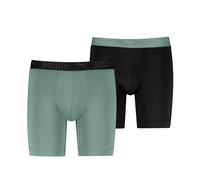 PUMA Microfiber Long Boxeur, Green/Black, L (Lot de 2) pour des Hommes