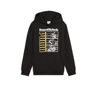 PUMA MID90S Hoodie FL B, Sudaderas Con Capucha Garçon, PUMA Black, 128