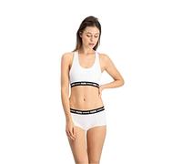 Puma Mini Short sous-vêtement, Blanc, M (Lot de 2) Femme