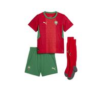 PUMA Minikit Maroc 2025 Domicile Enfant et Adolescent, Vêtements, Rouge, 4-5Y 4-5Y