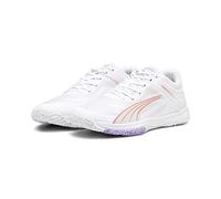 PUMA Mixte Accelerate Turbo W+ Chaussure de Terrain intérieur, White Fire Orchid Vivid Violet Sedate Gray, 42.5 EU