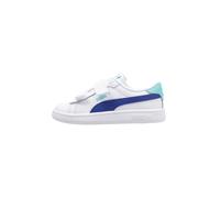 PUMA Mixte bébé Smash 3.0 L V INF Basket, White-Vivid Blue-Aquatic, 21 EU