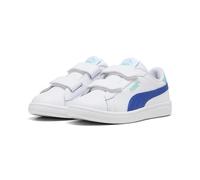 PUMA Mixte bébé Smash 3.0 L V INF Basket, White-Vivid Blue-Aquatic, 22 EU