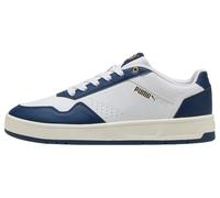 PUMA Mixte Court Classic Basket, doré Bleu Persan Blanc, 45 EU