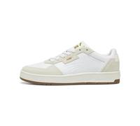 PUMA Mixte Court Classic Lux SD Sneaker, White-Alpine Snow Gold, 41 EU