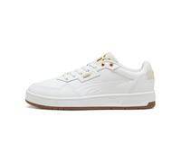 PUMA Mixte Court Classic Lux Sneaker, White-Alpine Snow Gold, 44 EU