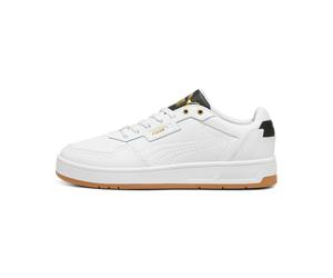 PUMA Mixte Court Classic Lux Sneaker, White Black Gold, 41 EU