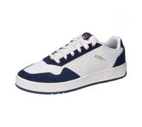 PUMA Mixte Court Classic SD Sneaker, Frosted Ivory-Club Navy Gold, 38.5 EU