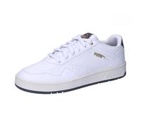 PUMA Mixte Court Classic Sneaker, White-Galactic Gray Gold, 40.5 EU