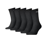 Puma Crew Chaussettes, Noir, 43/46 (Lot de 5) Unisexe